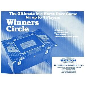 Belam Winners Circle Video Game Catalog 1980s Arcade Tech Flyer Ad